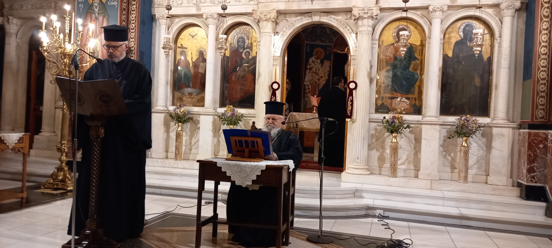 Ο ΣΕΒΑΣΜΙΩΤΑΤΟΣ ΜΗΤΡΟΠΟΛΙΤΗΣ ΜΑΣ ΣΤΗΝ ΕΝΑΡΞΗ ΤΟΥ ΑΝΤΙΑΙΡΕΤΙΚΟΥ ΣΕΜΙΝΑΡΙΟΥ ΟΡΙΟΘΕΤΗΣΕΩΣ ΤΗΣ ΟΡΘΟΔΟΞΟΥ ΠΙΣΤΕΩΣ,ΣΤΟΝ ΙΕΡΟ ΝΑΟ ΑΓΙΑΣ ΤΡΙΑΔΟΣ ΒΥΡΩΝΟΣ