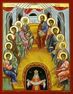 pentecost hand painted byzantine icon 6843